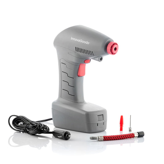 12V autokompressori, kannettava LED-valolla – auton, pyörän & ilmapalloille – Kannettava kompressori Pyörän pumppu – kuva 1