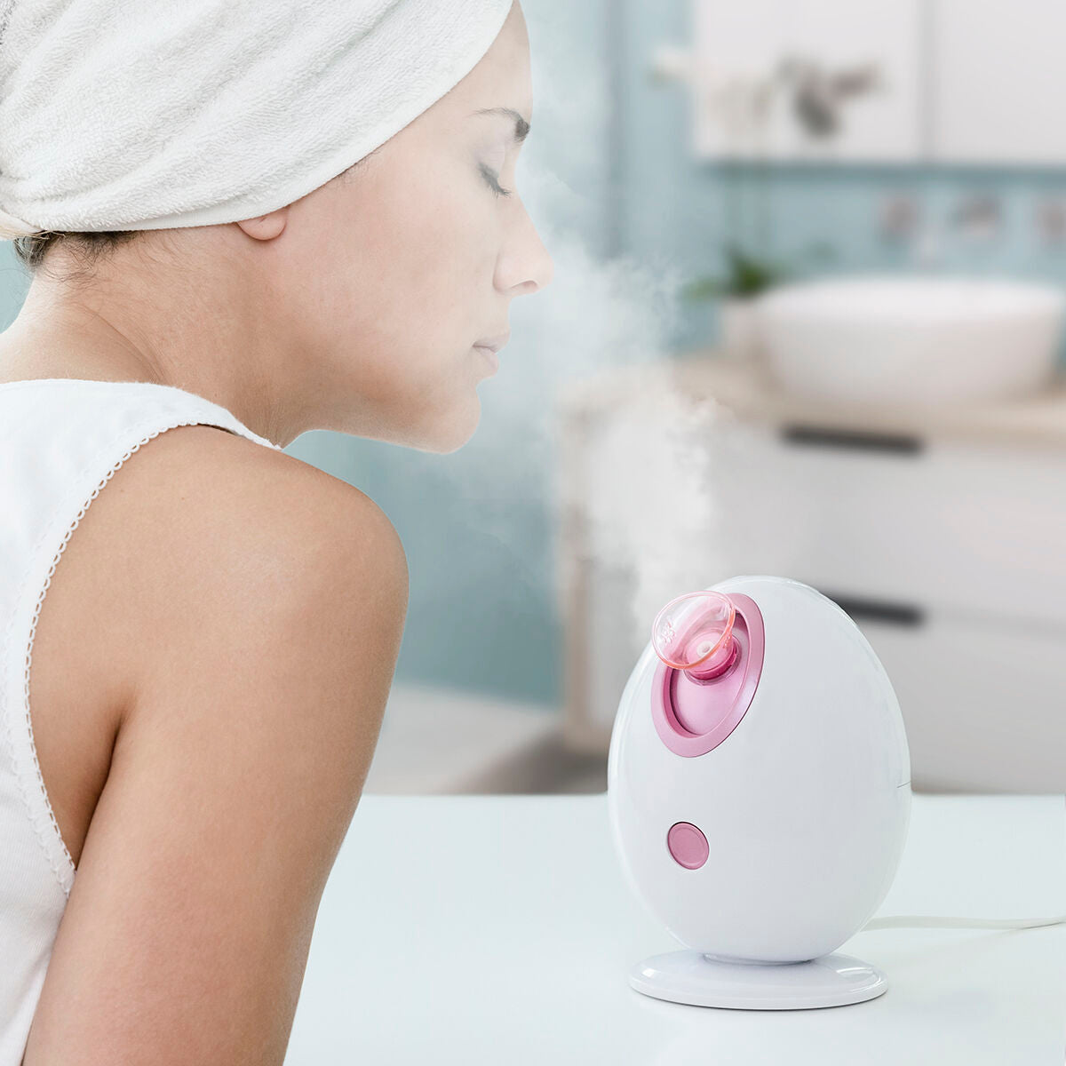 Kasvosauna, höyryhoito 90 ml 40 °C, irrotettava säiliö – kotikäyttö – ihonhoito kompakti koko – kuva 2