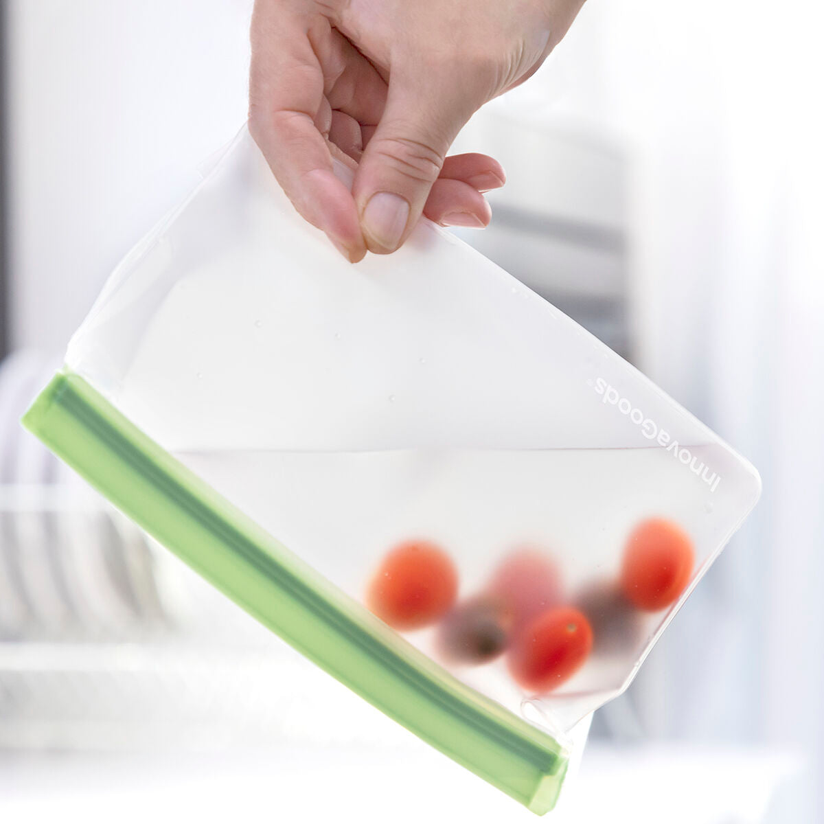 Uudelleenkäytettävät säilytyspussit, ilmatiiviit ziplock 6 kpl - pakastukseen – ruokasäilytys pakastukseen – kuva 3
