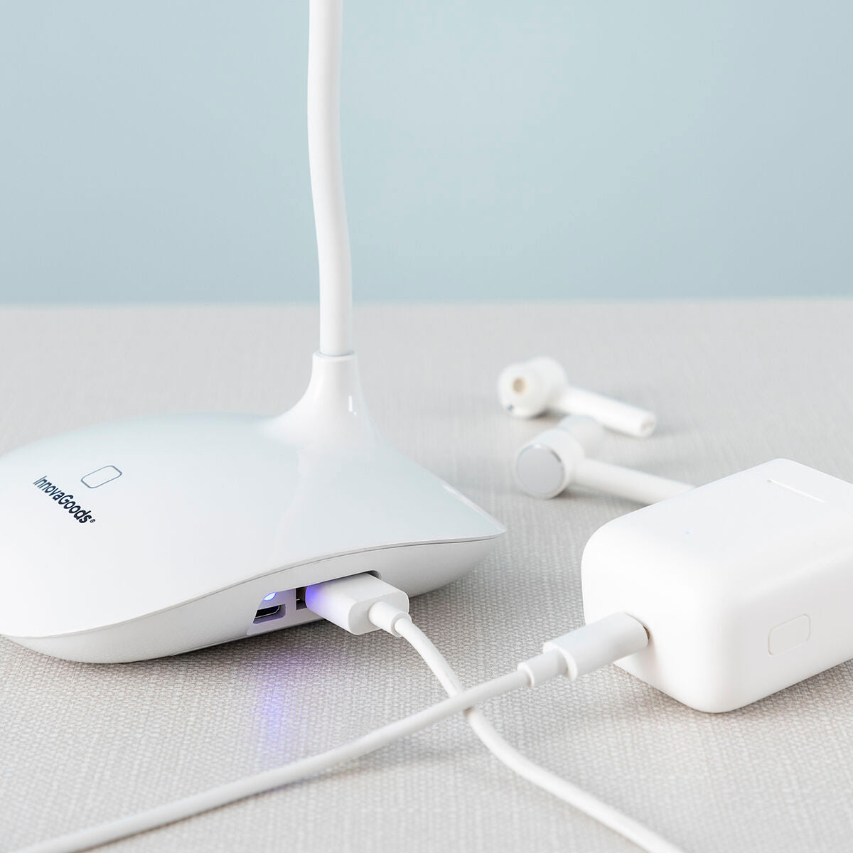 Ladattava led-pöytälamppu, kosketusohjaus ja 3 kirkkaustasoa, powerbank – pöytälamppu 3 kirkkaustasoa – kuva 9