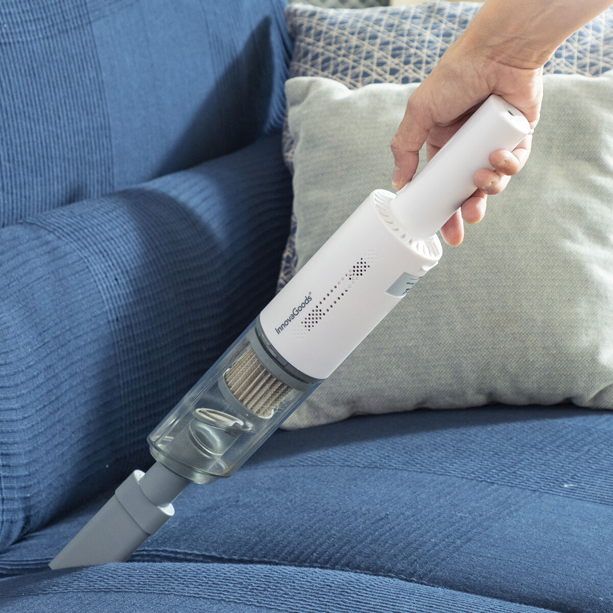 Käsipölynimuri langaton, 5000 Pa, 3 suutinta kotiin & autoon, USB-lataus – lemmikkikarvat kompakti koko – kuva 1