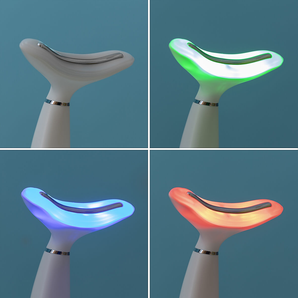 Kaulan ihon kiinteytys laite LED-valohoito, lämpö & värinä kaksoisleualle, USB-C ladattava – päivittäinen ihonhoito kaksoi…