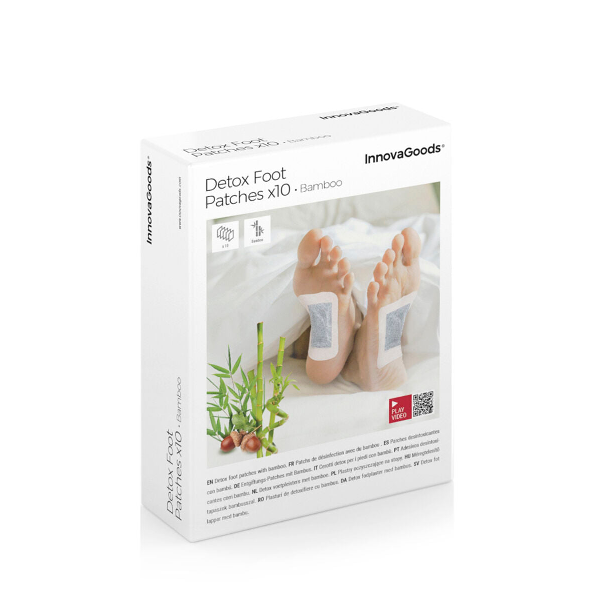 Detox jalkapohjalaastarit bambu 10 kpl, liimattavat 10×12 cm, yökäyttö – unirutiini kertakäyttöiset – kuva 6