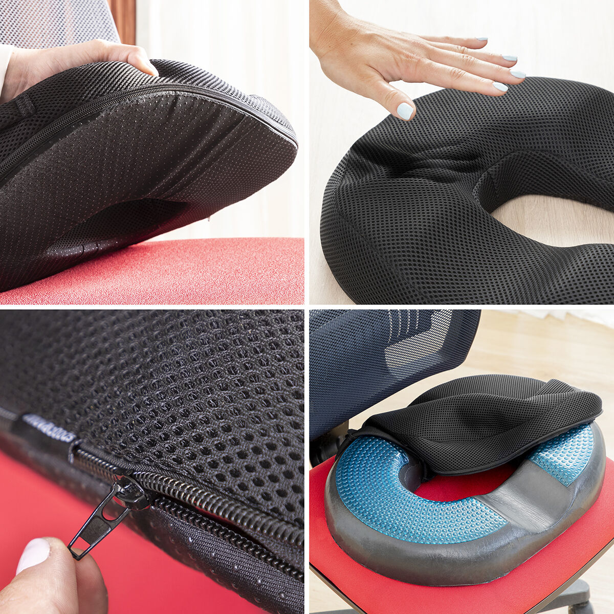 Ortopedinen istuintyyny bambuhiilellä ja jäähdyttävällä geelillä - ergonominen 47×34×7 cm – istuintyyny lahja etätyöläisel…