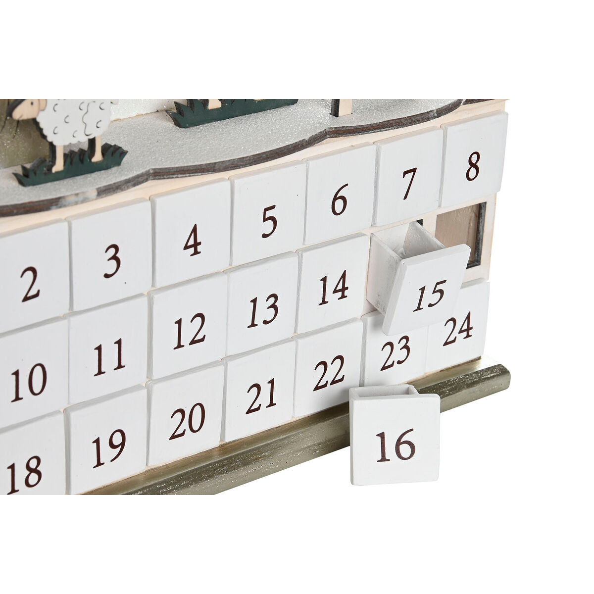 Adventtikalenteri puu LED 34 x 8,5 x 36,5 cm, 2 kpl, jouluseimi, pöytämalli