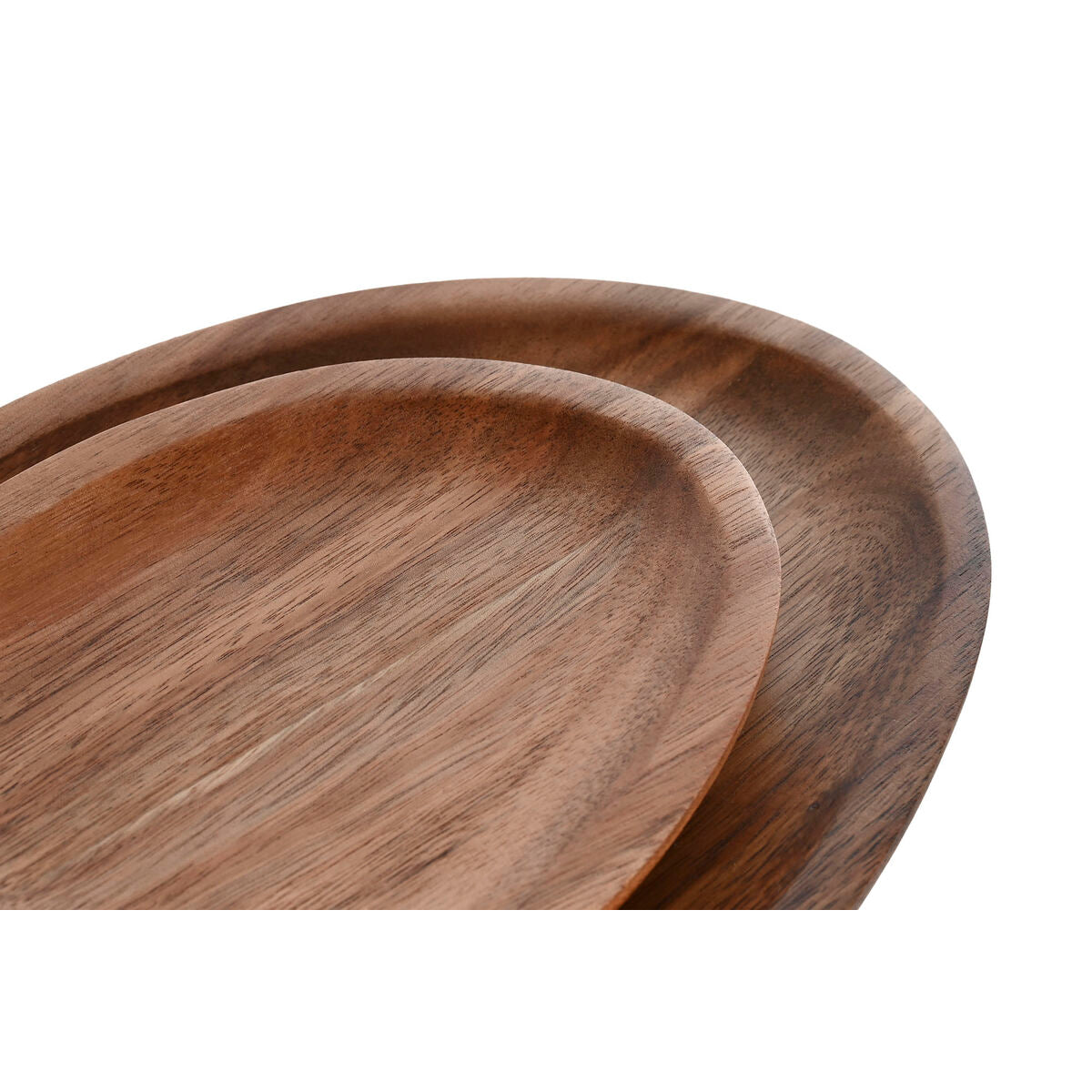 Akaasia lautasetti 26 x 18 x 1,6 cm, litteät puulautaset tarjoiluun ja arkeen