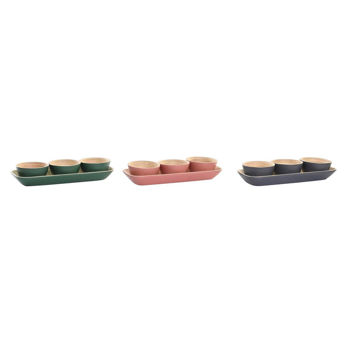 Alkuruokasetti bambu 3-osainen 32 x 12,7 x 3,5 cm, kulhot & tarjotin tarjoiluun
