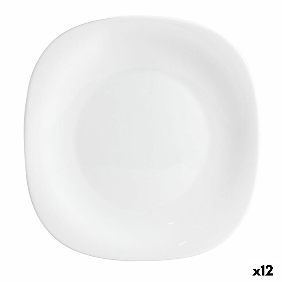 Aluslautanen 31 x 31 cm lasi, tarjoilualusta pöydän kattaukseen, 12 kpl Bormioli