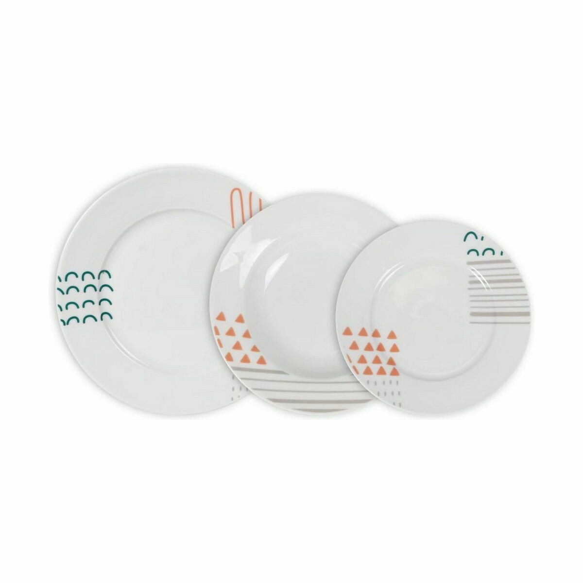 Astiasto 12 osaa pyöreä, lautaset 4×Ø24/4×Ø21,5/4×Ø19 cm, 2 kpl, arjen kattaukseen