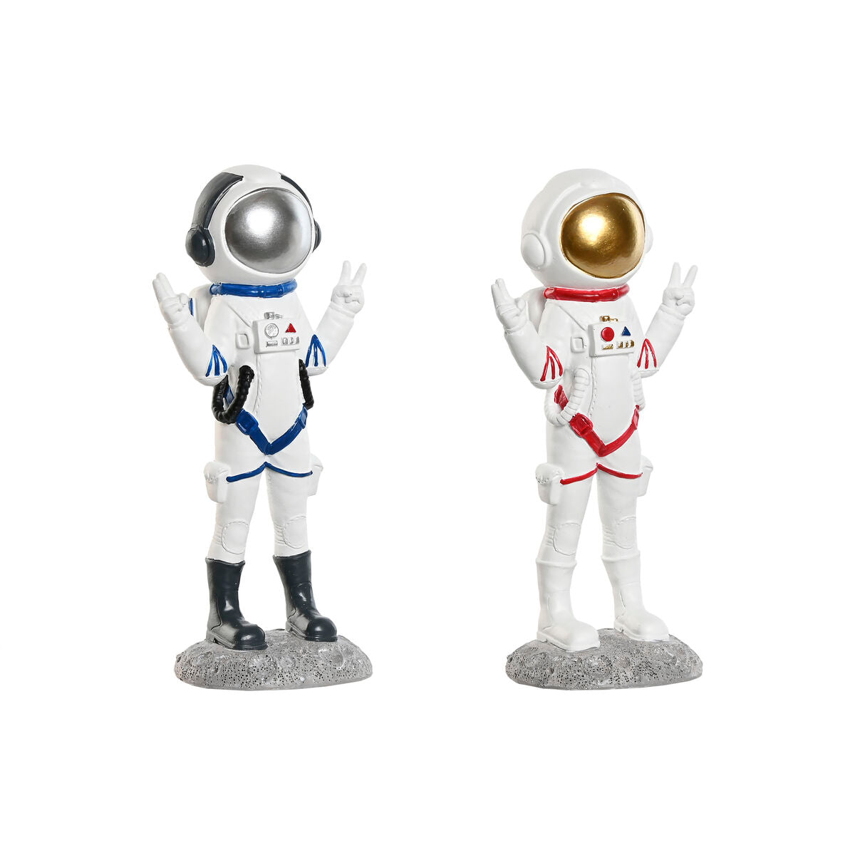 Astronautti koristehahmo 2 kpl, valkoinen sininen & punainen, 9 x 7 x 20 cm