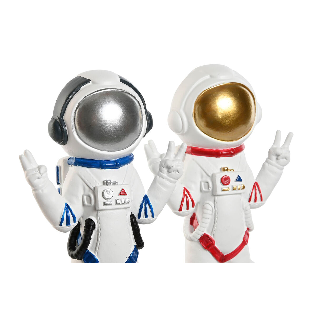 Astronautti koristehahmo 2 kpl, valkoinen sininen & punainen, 9 x 7 x 20 cm