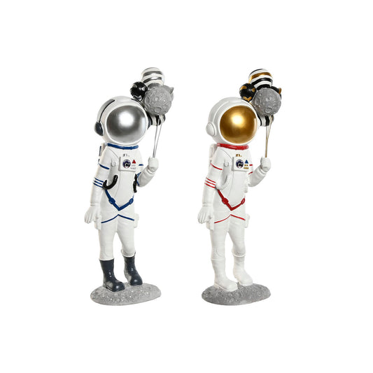 Astronautti koristehahmo 41 cm, 2 kpl resiini, sininen valkoinen & punainen