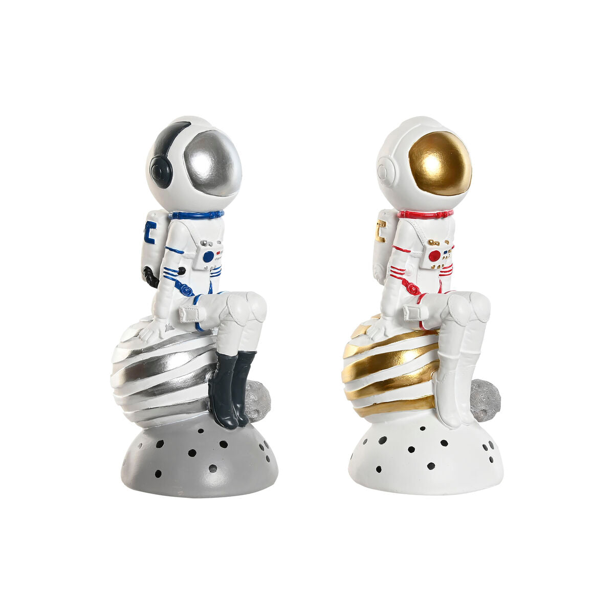 Koristehahmo astronautti 2 kpl, naispuolinen malli, 11 x 7 x 24 cm, resiini kotiin
