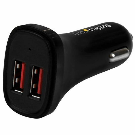 Autolaturi 2 x USB, 24 W 5 V 12–24 V, kahdella USB-portilla autoon, musta universaali