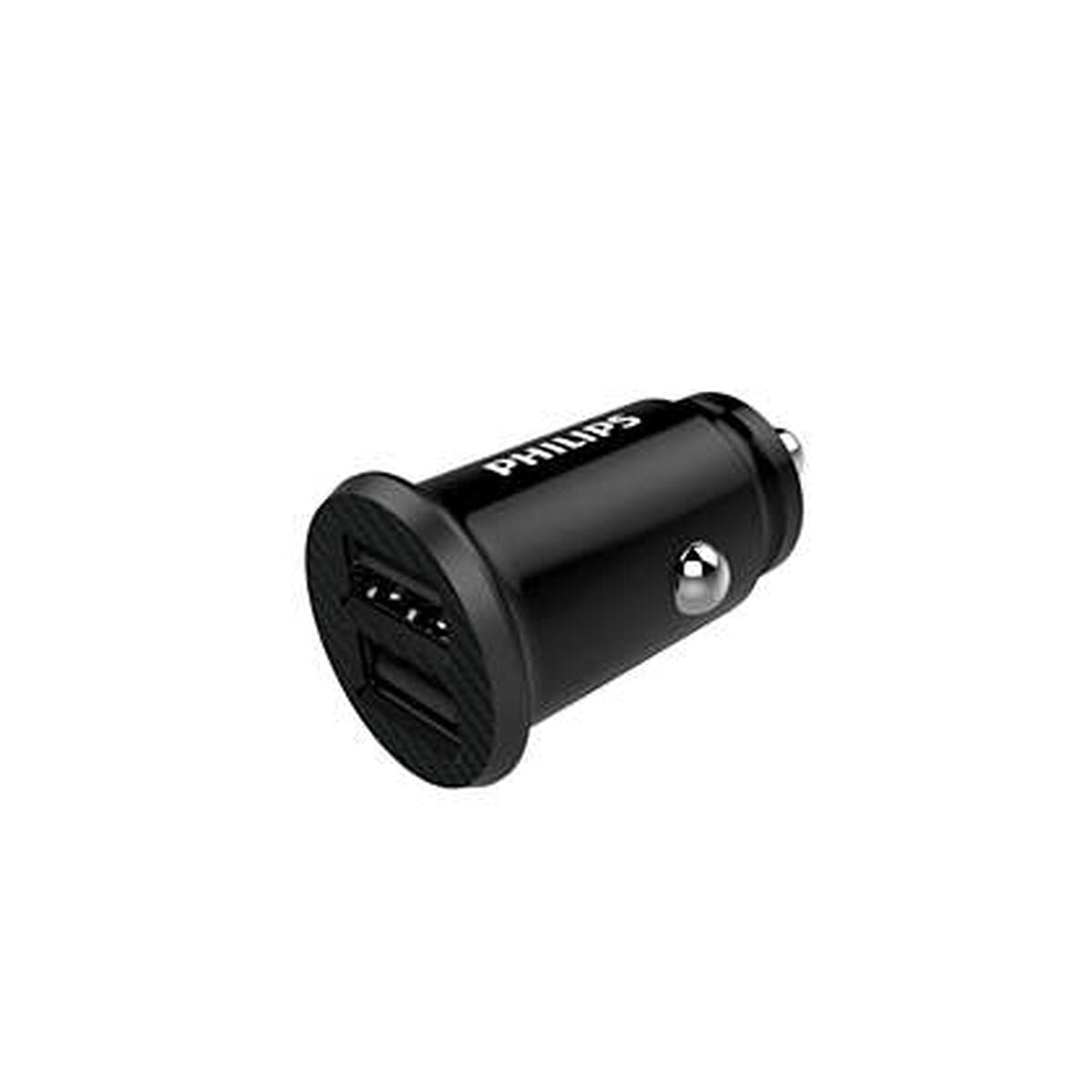 Autolaturi 2×USB 12 W, 12–24 V, USB-A autoon, mini, kompakti, musta - Philips