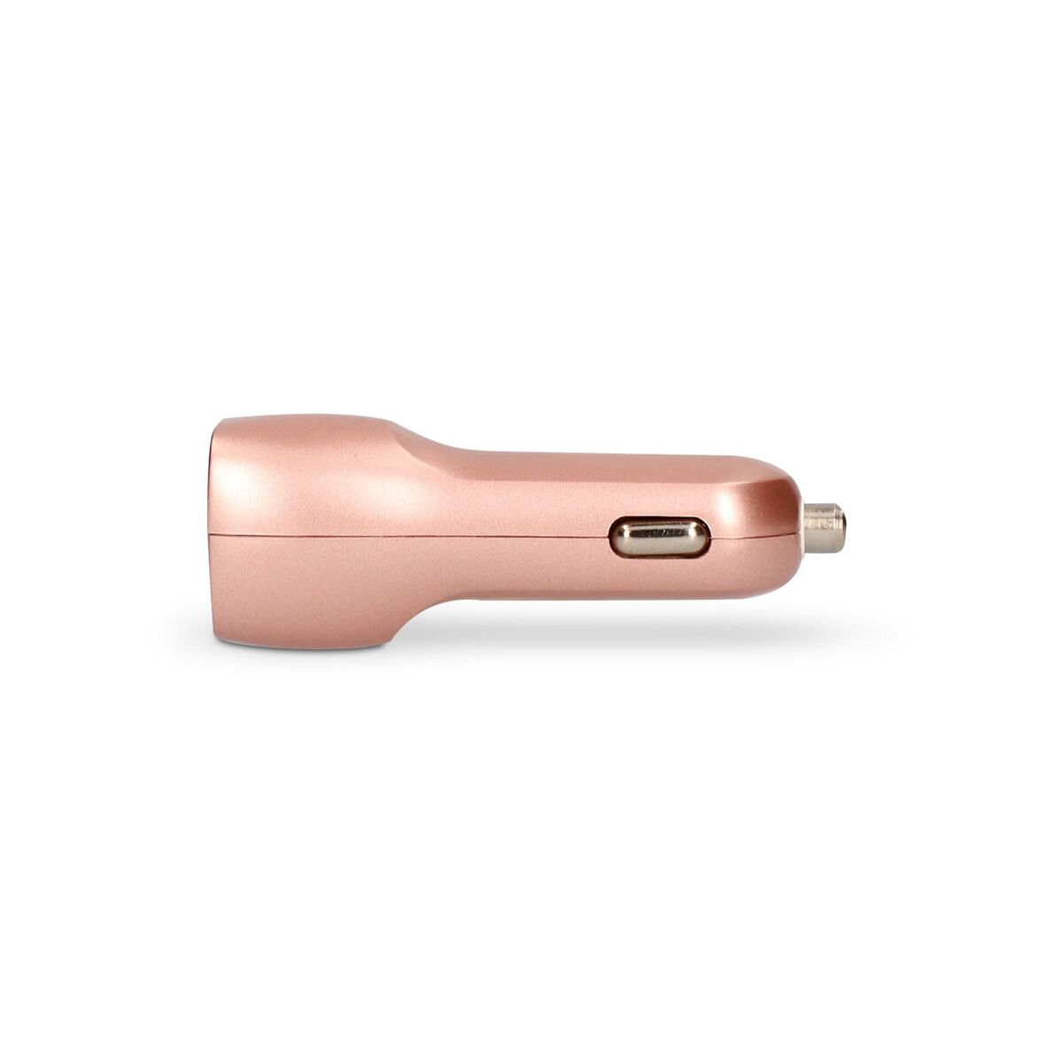 Autolaturi USB-C & 2x USB-A, pinkki - kevyt 30 g autoon