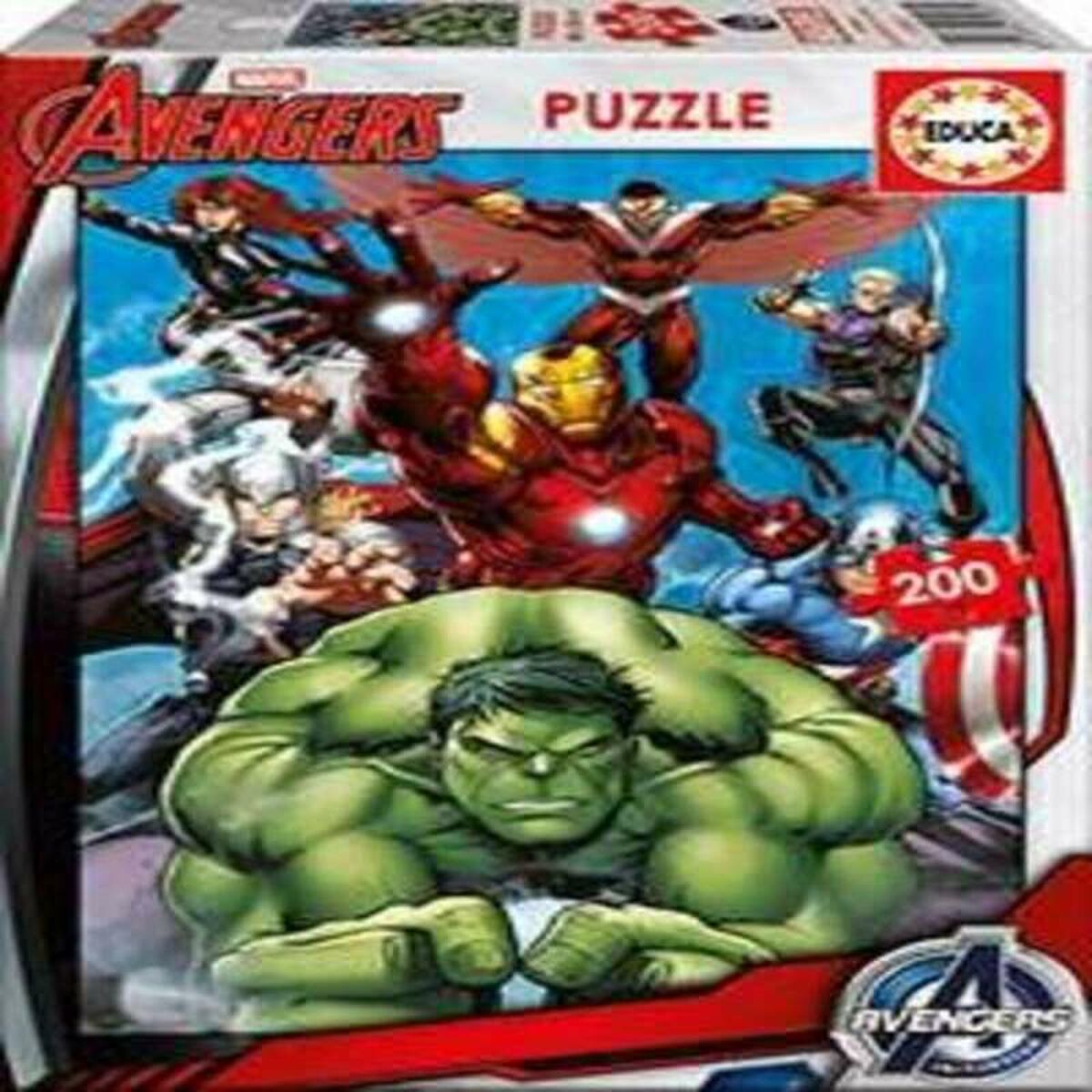Avengers palapeli 200 palaa, lapsille 5+ - Hulk & Iron Man, värikäs lahja