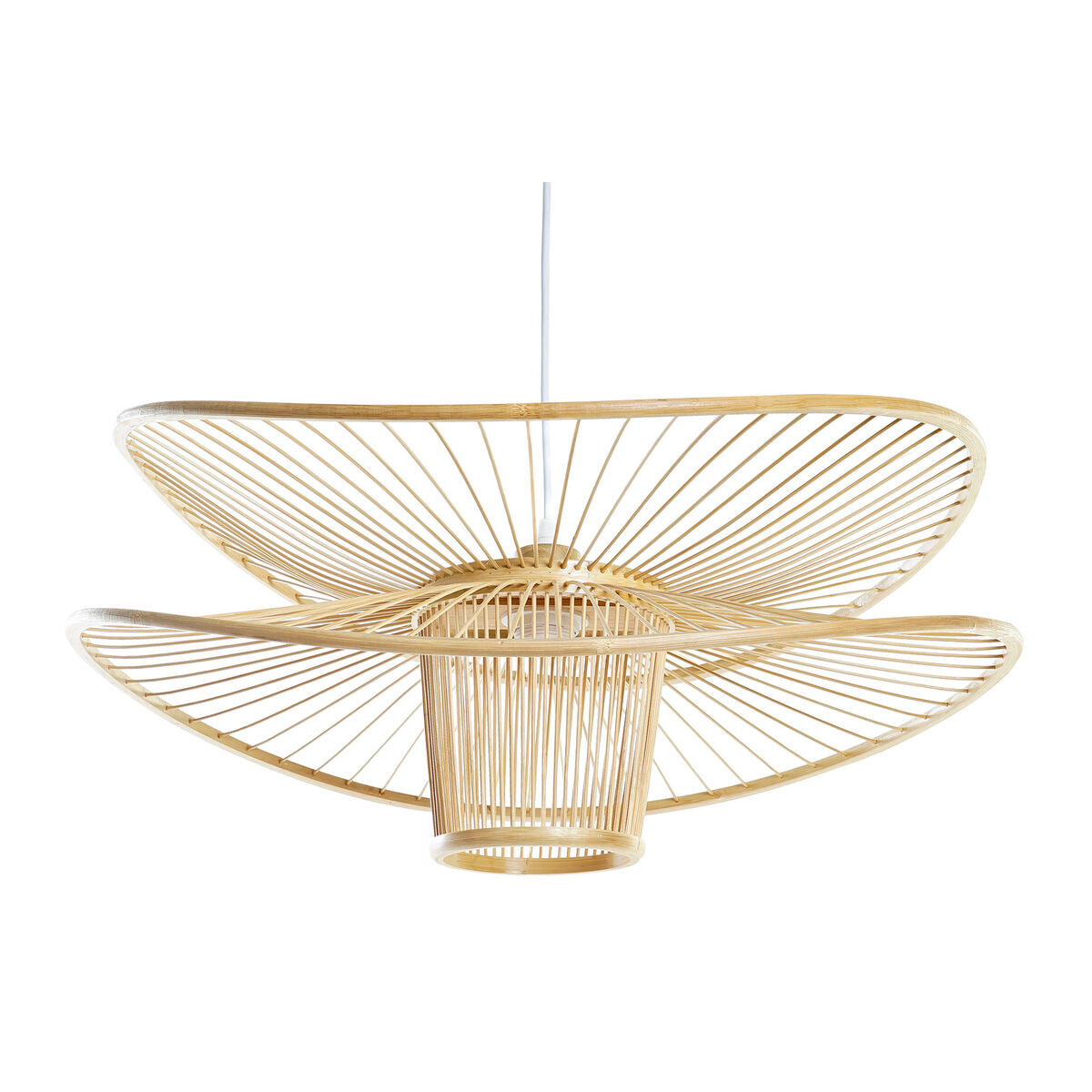 Bambu valaisin E27 50 W, riippuvalaisin ruskea luonnonväri, 60 x 60 x 28 cm