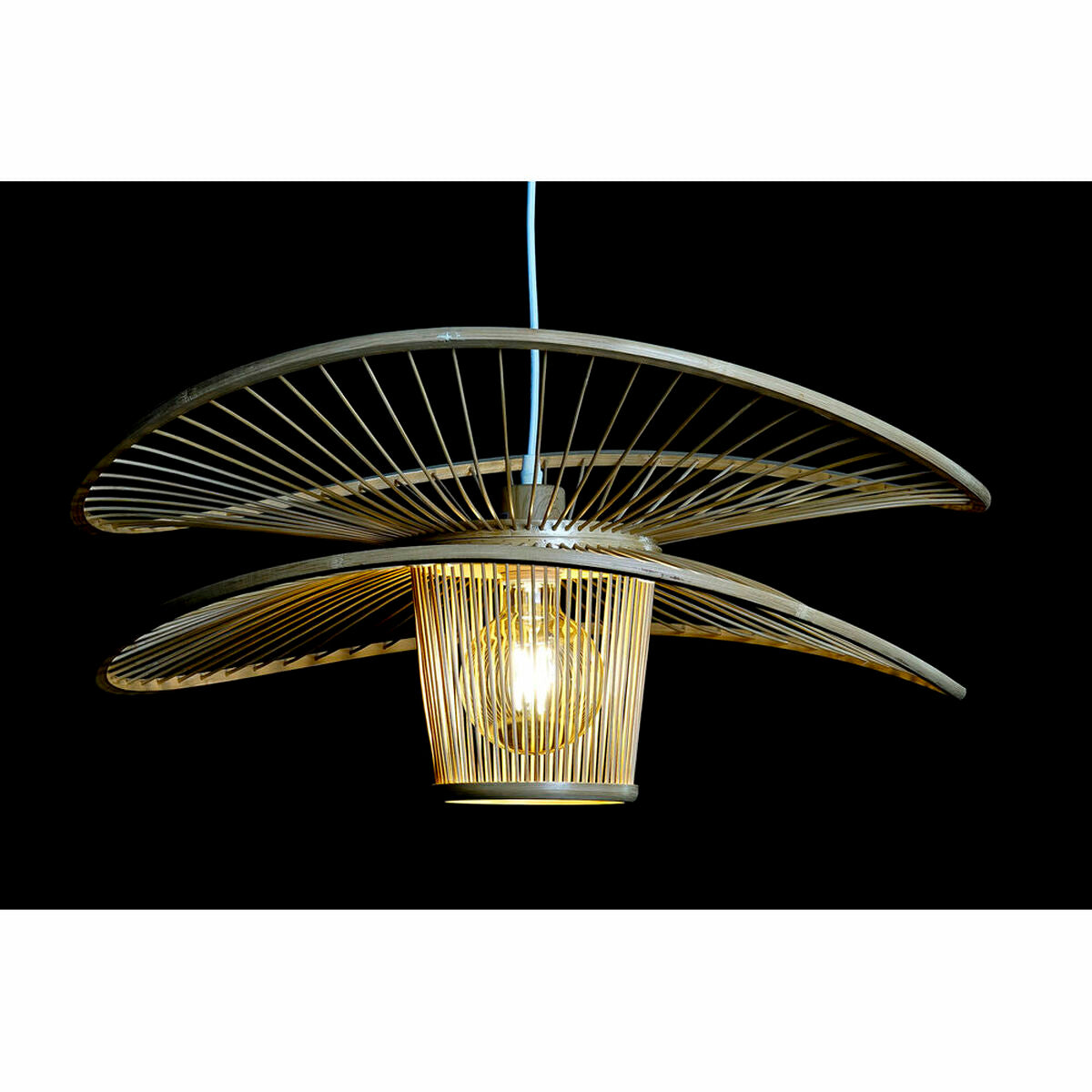 Bambu valaisin E27 50 W, riippuvalaisin ruskea luonnonväri, 60 x 60 x 28 cm