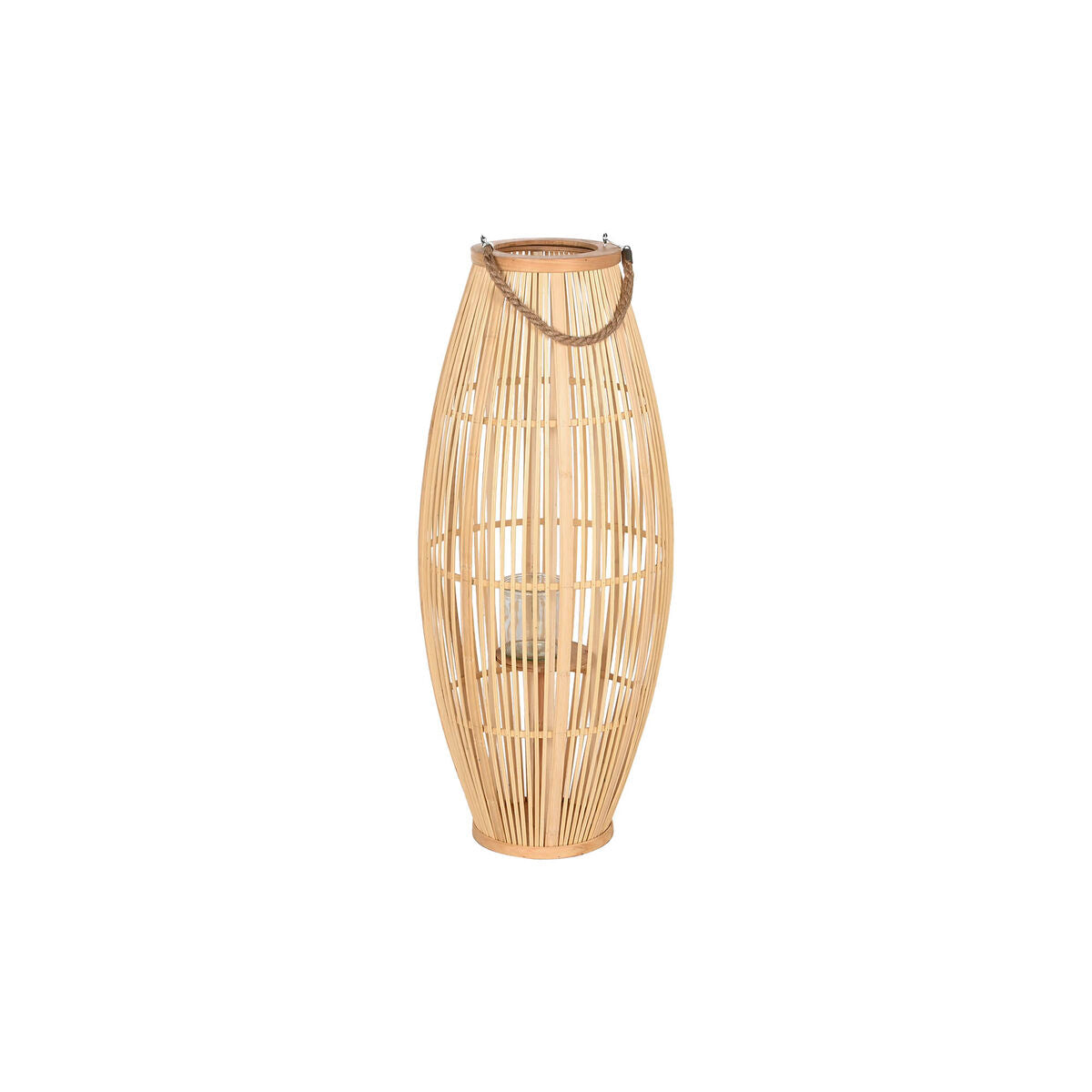 Bambu kynttilänjalka korkea 85 cm, luonnonvaalea, käsintehty, trooppinen