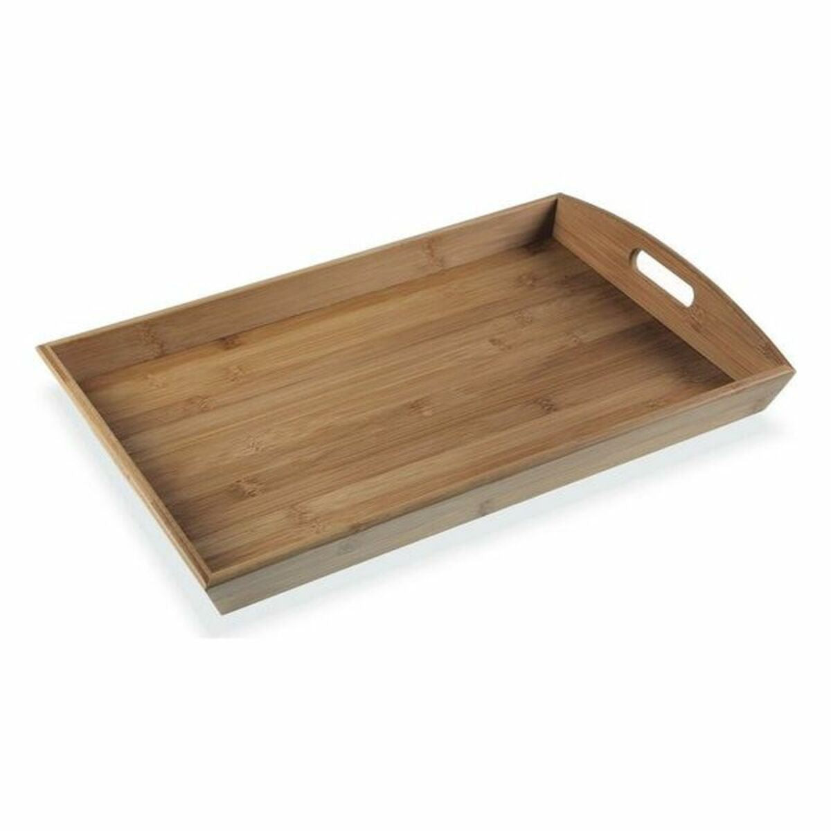 Tarjotin bambu 50 x 32 cm, luonnonväri & musta reuna - keittiöön & tarjoiluun
