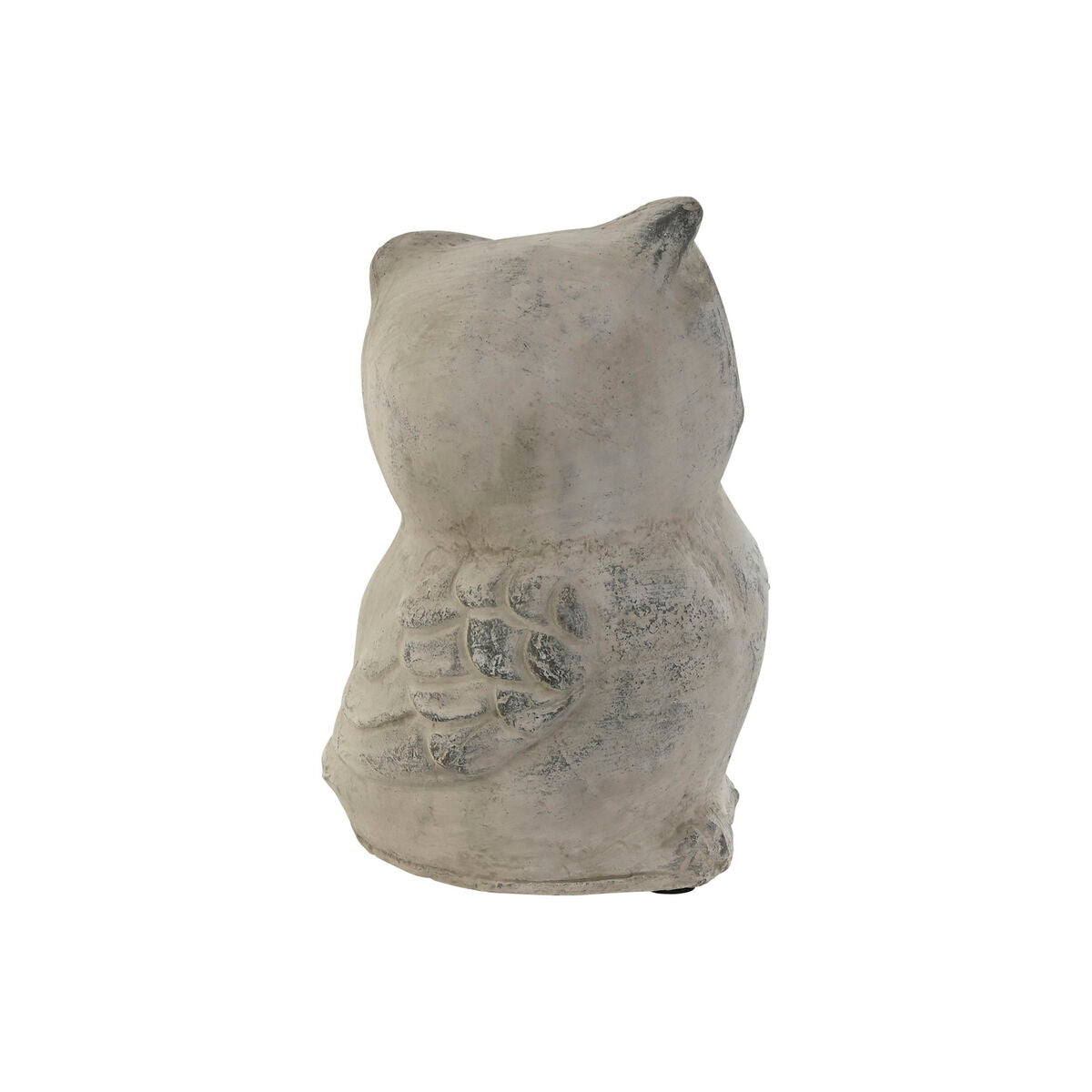 Betonipöllö koriste, harmaa vanhahtava pinta, sisustus, 10×9×14 cm, 3 kpl