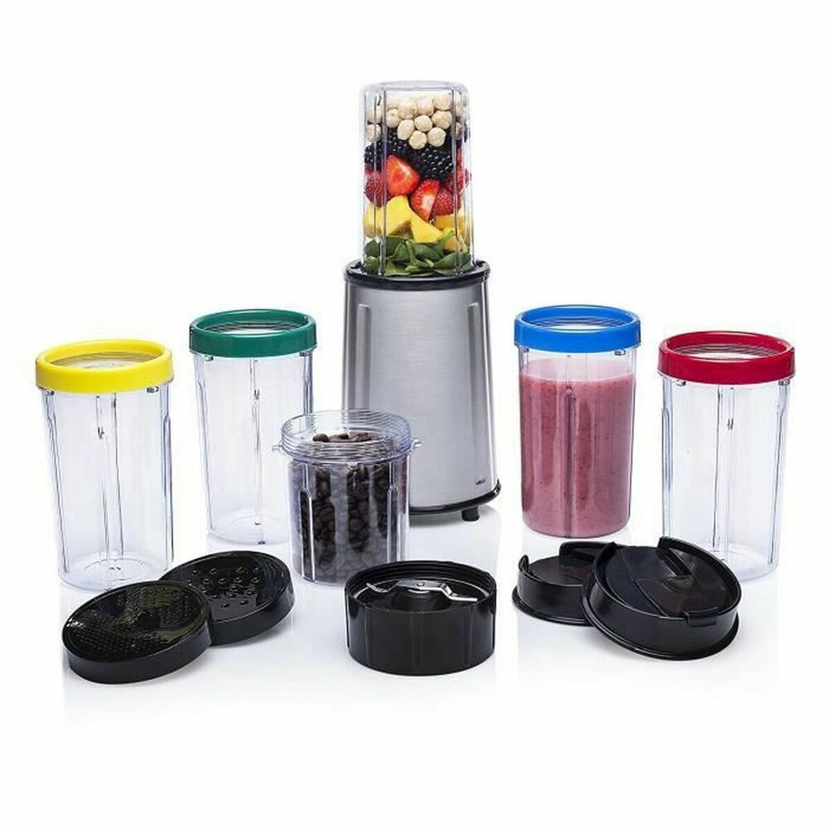 Blenderi 500 ml, miniblenderi soseutin 240 W BPA-vapaa irrotettava kannu, musta