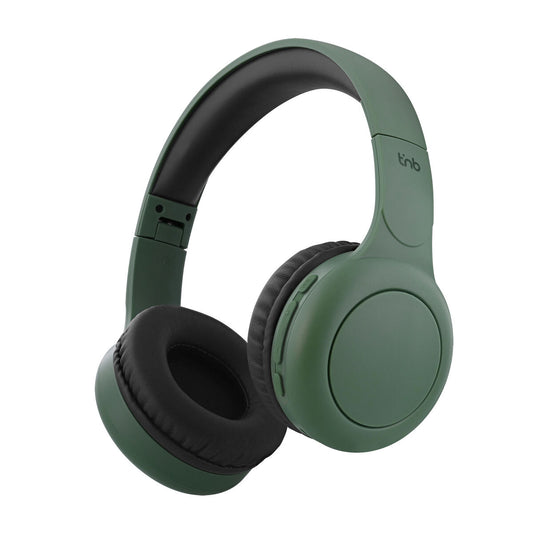 Bluetooth-kuulokkeet panta on-ear, vihreä/musta, pehmustetut langattomat unisex