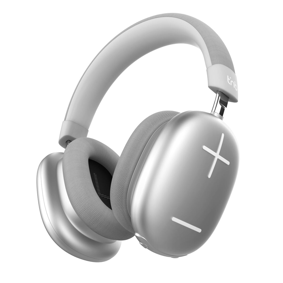 Bluetooth-kuulokkeet surround-äänellä, langattomat, säädettävät, USB-lataus, hopea