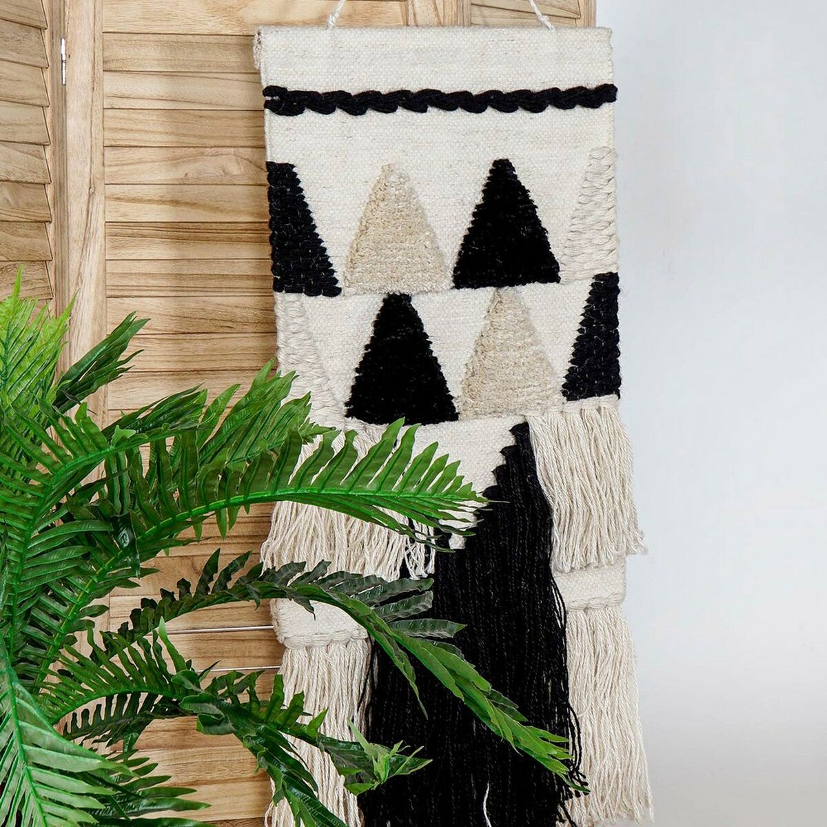 Seinävaate boho juutti-puuvilla 45,5 x 2 x 105 cm, ripustettava seinäkoriste