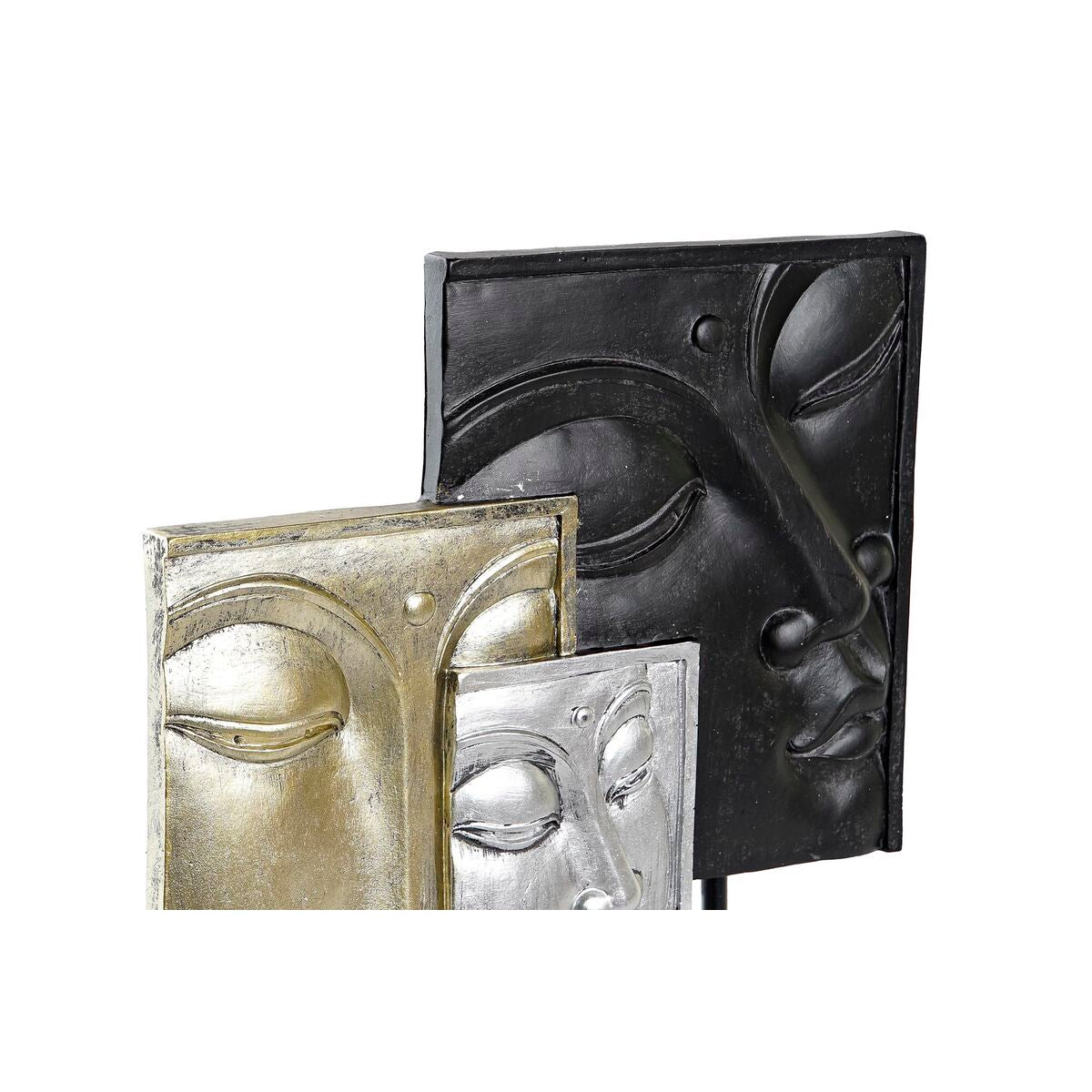 Buddha koristehahmo pöytäkoriste musta & kullattu 2 kpl, 22,5 x 8 x 30,7 cm