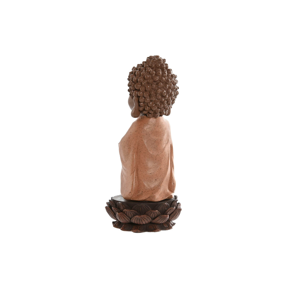 Buddha-koristehahmo 3 kpl, hartsi 9 x 9 x 21 cm, ruskea/oranssi/koralli/lime
