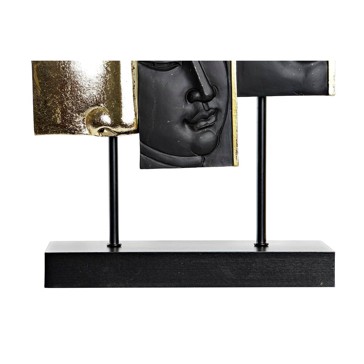 Buddha koristehahmo pöytäkoriste musta & kullattu 2 kpl, 22,5 x 8 x 30,7 cm