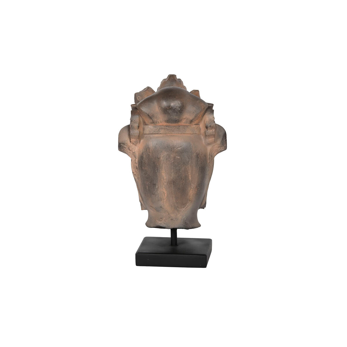 Buddha-pää koriste, resiini 38 cm, ruskea & musta, itämainen koristehahmo