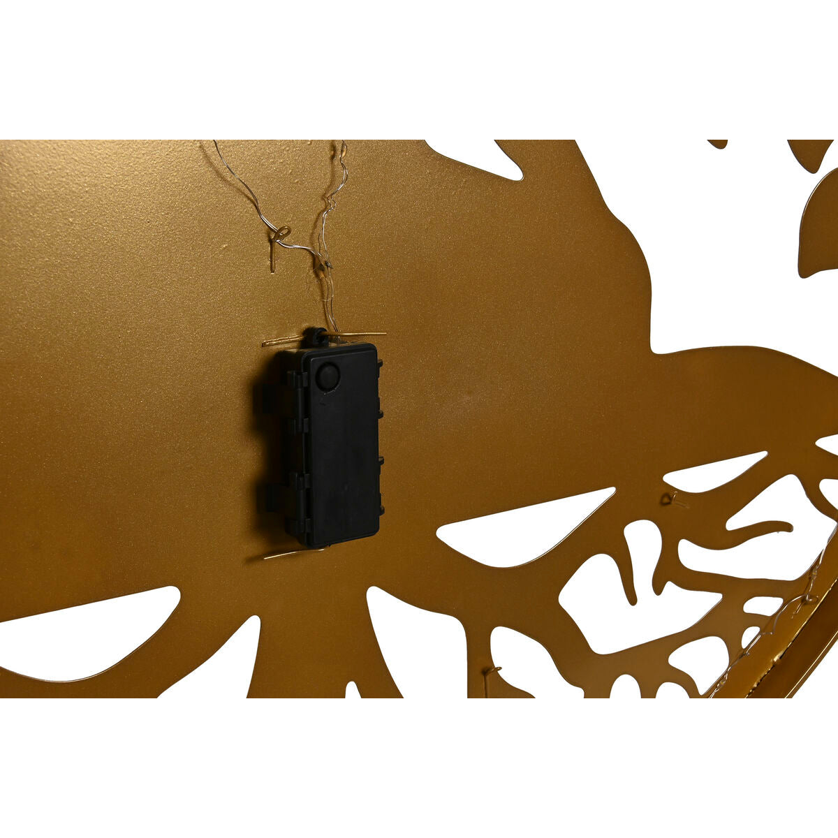 Buddha seinäkoriste metallia LED, 100 cm, 2 kpl, musta & kulta olohuoneeseen