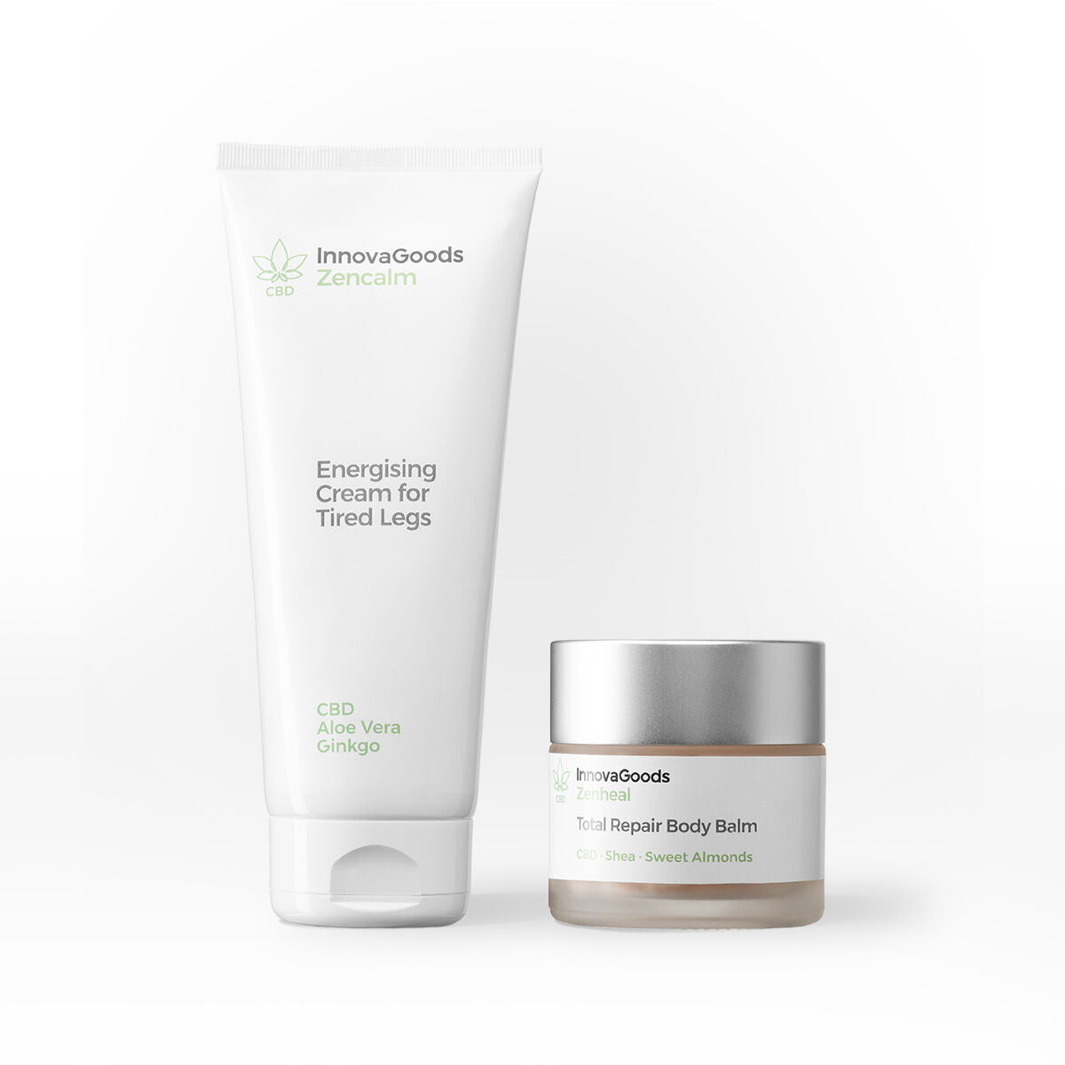 CBD korjaava duo-paketti, vartalobalsami 50 ml & jaloille energisoiva voide 200 ml