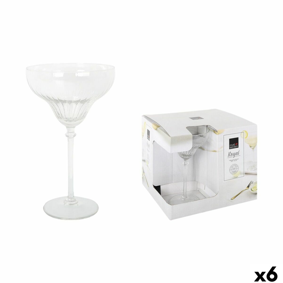 Cocktail-lasit 4 kpl, 6 yksikköä - jalallinen juomalasi setti Royal Leerdam