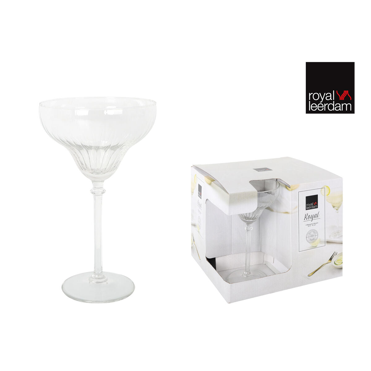 Cocktail-lasit 4 kpl, 6 yksikköä - jalallinen juomalasi setti Royal Leerdam