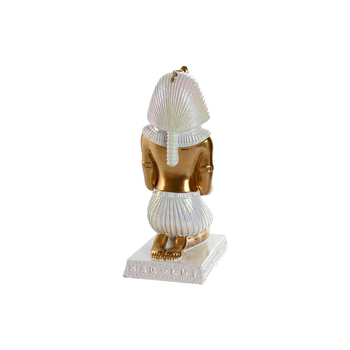 Egyptiläinen koristehahmo kullattu valkoinen hartsi 12,5 x 17 x 25 cm, 2 kpl