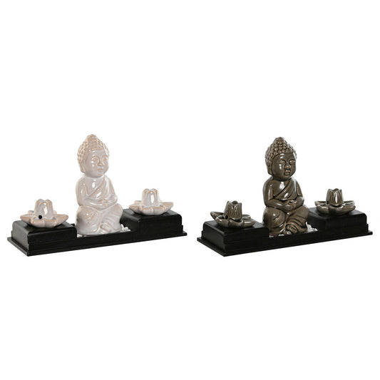 Eteeristen öljyjen poltin Buddha, keraaminen & MDF 24×8×14 cm, 2 kpl sisustukseen