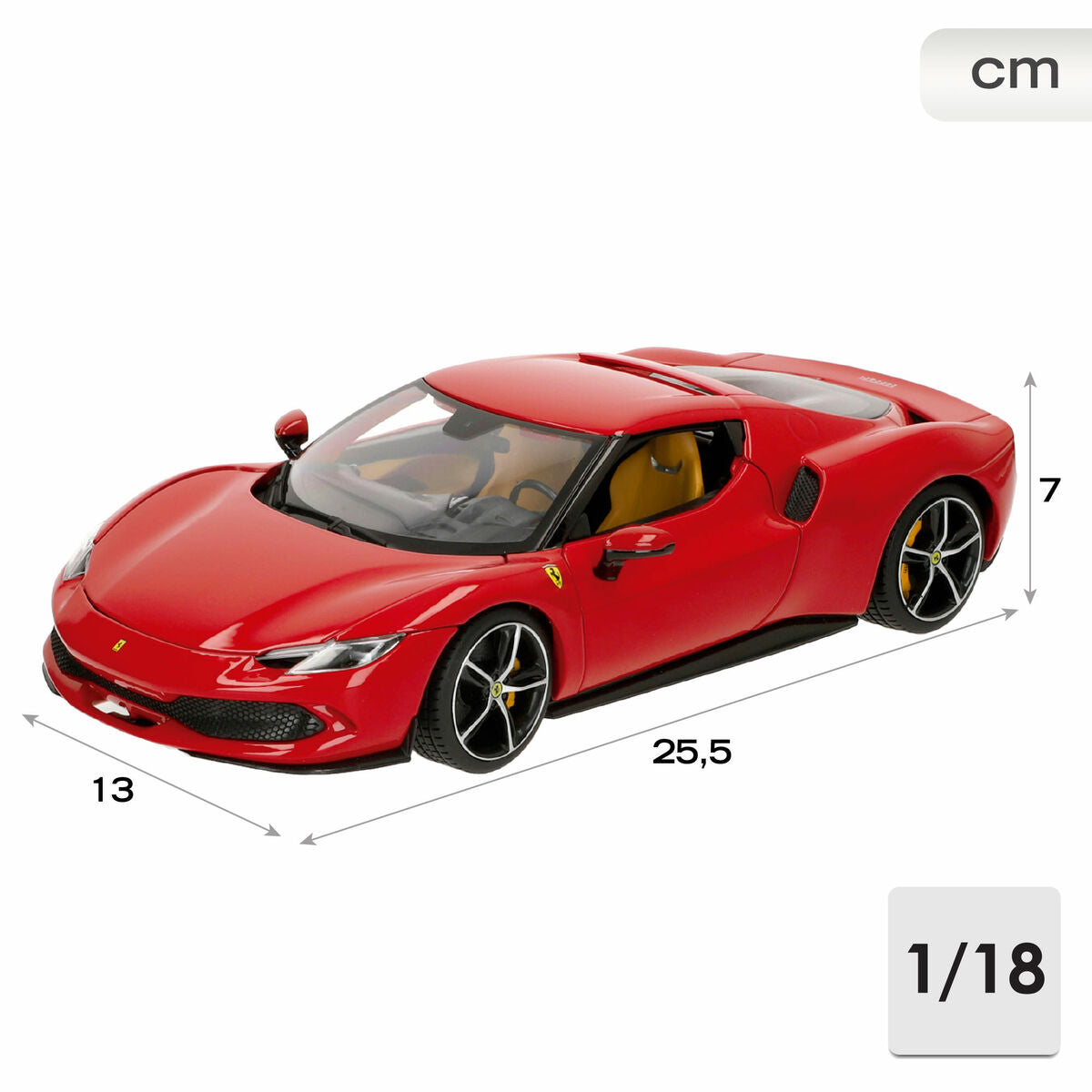 Ferrari 296 GTB 1:18 metallinen malliauto, keräily- ja leikkiauto lapsille