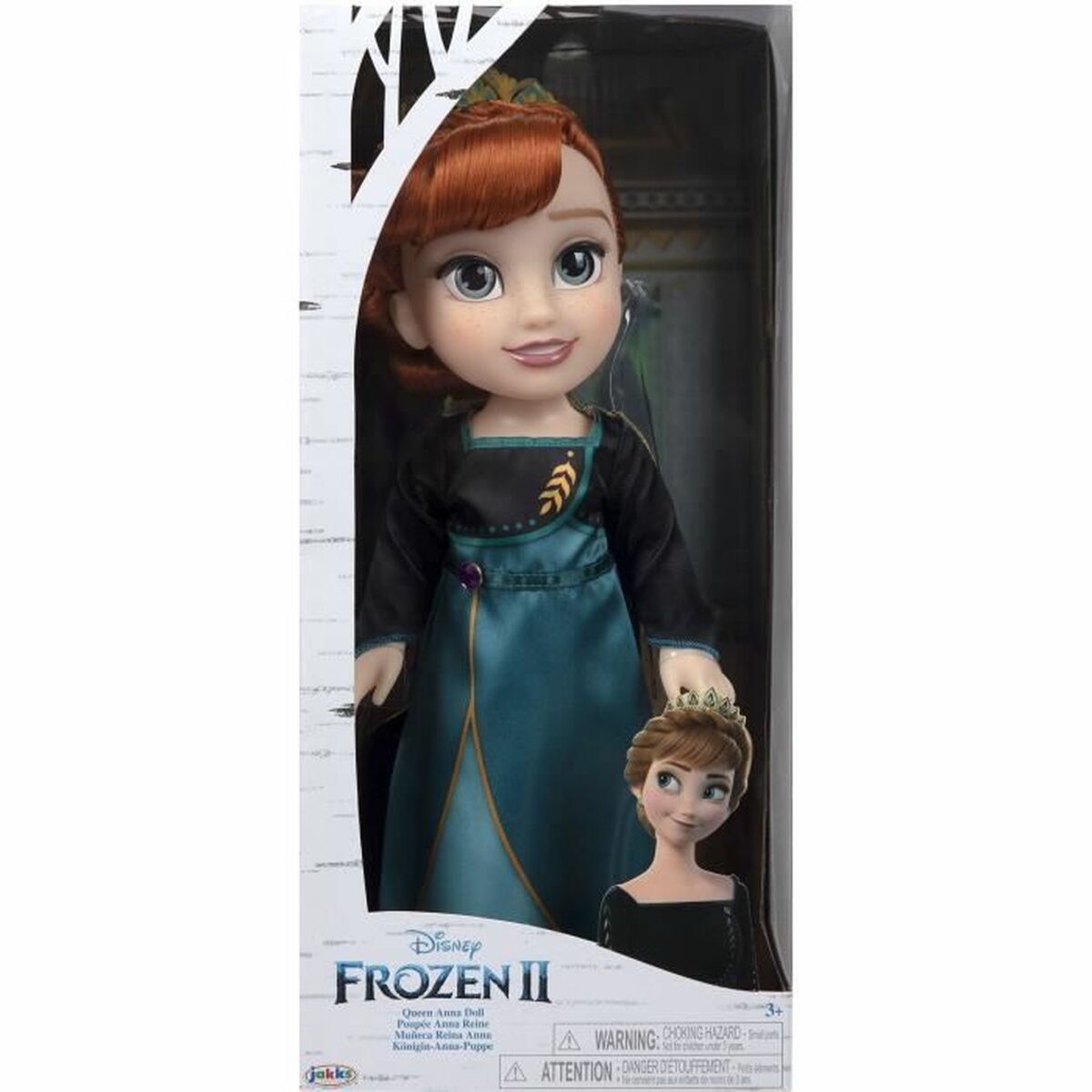 Frozen Anna nukke 38 cm, lapsille & keräilijöille, muovinen pukulelu pieni