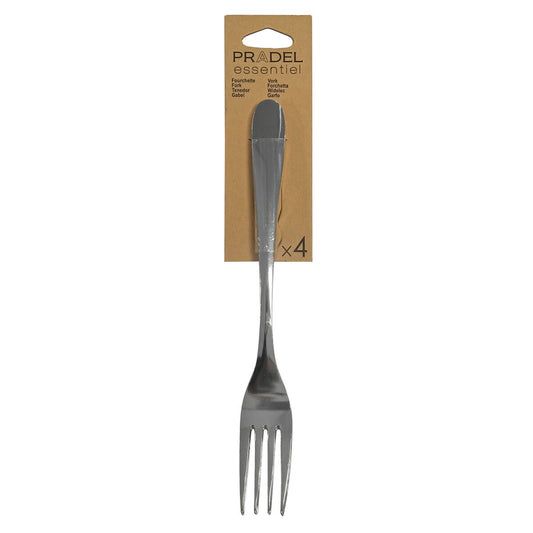 Haarukkasetti 4 osaa, teräs 18 cm, ruokahaarukat tiskikoneeseen & arkeen
