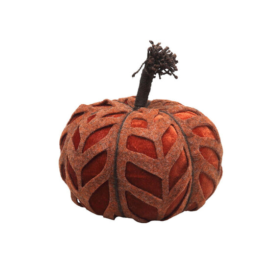 Halloween-koriste kurpitsa 25 x 21 cm, tekstiilikoriste syksyyn & sisustukseen