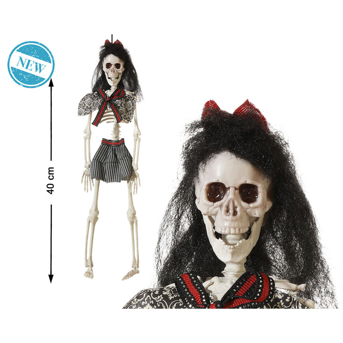 Halloween luuranko 40 cm, riiputettava koriste morsian, juhlatarvikkeisiin