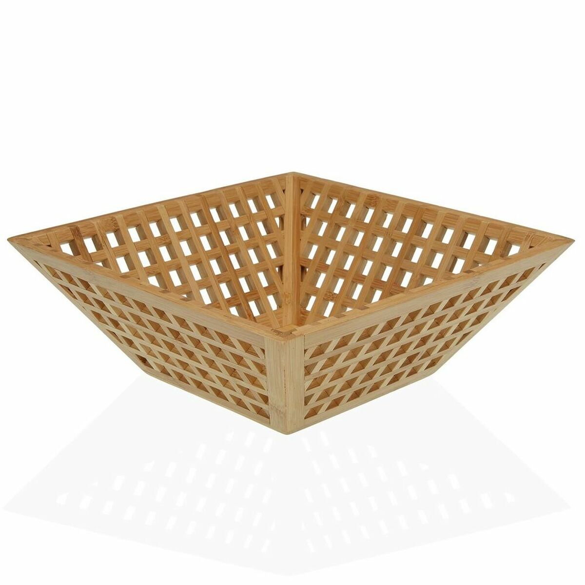 Hedelmäkulho bambu, ovaali ritilämalli 28 x 9,8 x 28 cm, luonnonväri keittiöön