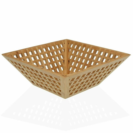 Hedelmäkulho bambu, ovaali ritilämalli 28 x 9,8 x 28 cm, luonnonväri keittiöön