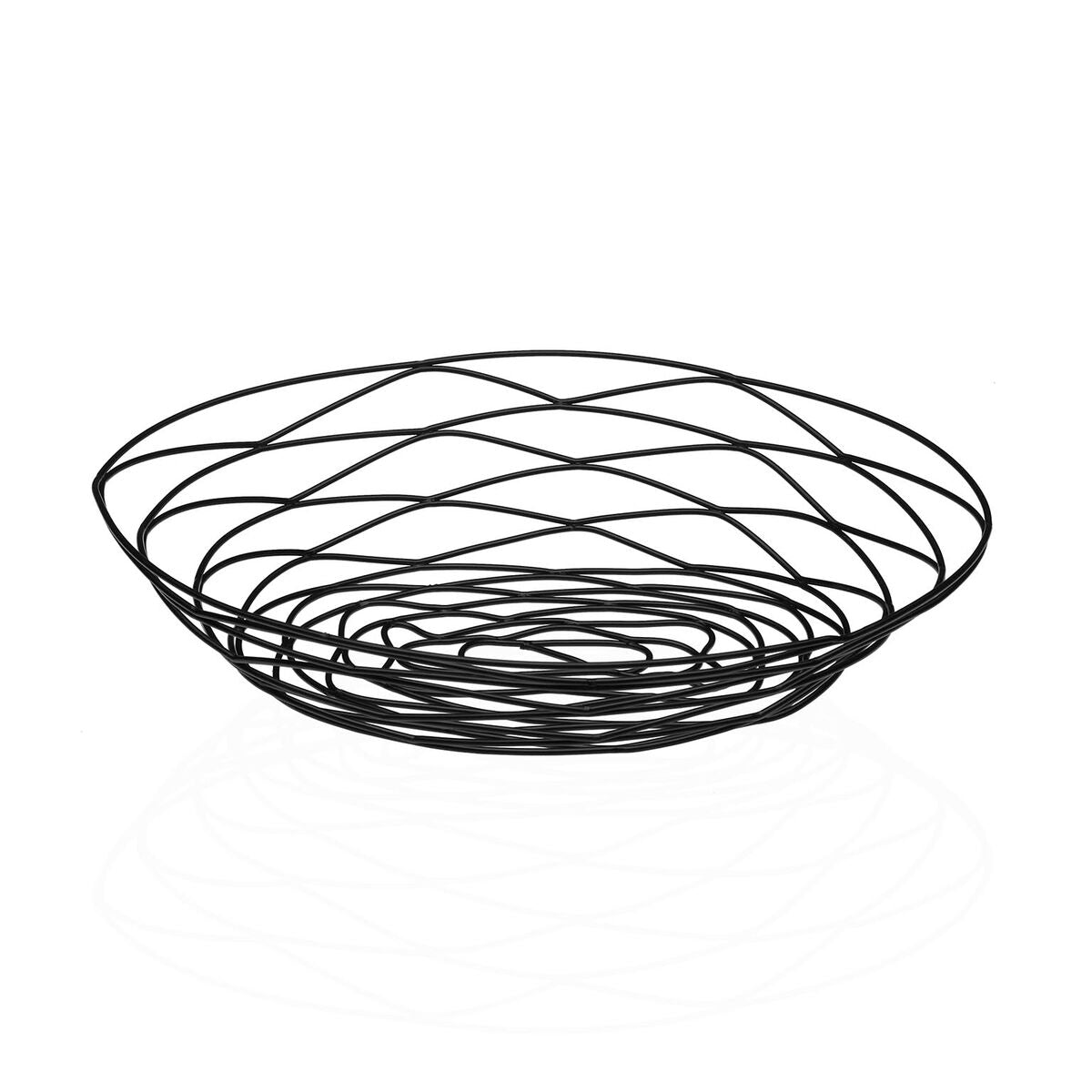 Hedelmäkulho metallinen teräs musta ovaali 23 x 7 x 31 cm keittiöön pöydälle