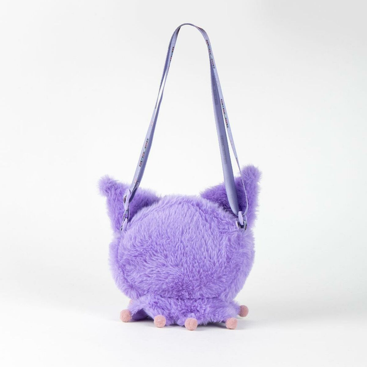 Lasten olkalaukku pehmeä karvainen violetti, hahmolaukku lapsille - Hello Kitty