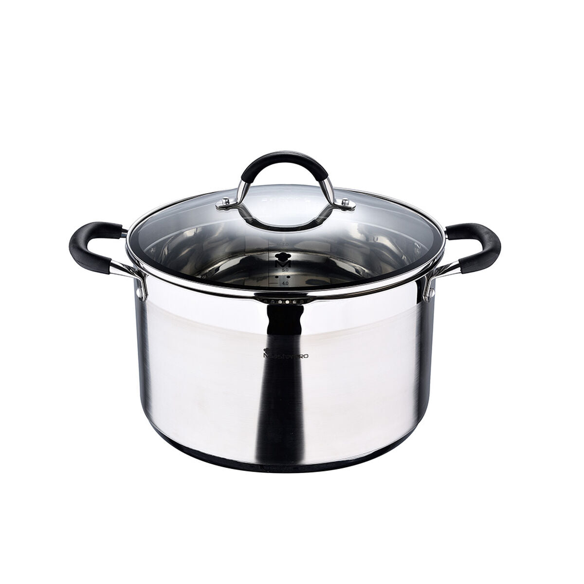 Hidaskeitin 9,5 l ruostumaton teräs ø 28 cm lasikansi sopii isolle perheelle